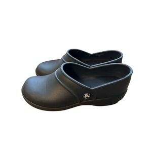 Crocs Neria pro II Black Clogs Slip Resistant Sole Women's Size 9‎ Nursing Shoe